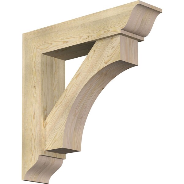 Ekena Millwork Westlake Traditional Rough Sawn Bracket w/ Offset Brace, Douglas Fir, 8"W x 34"D x 34"H BKT0806X34X34WTL01RDF - main